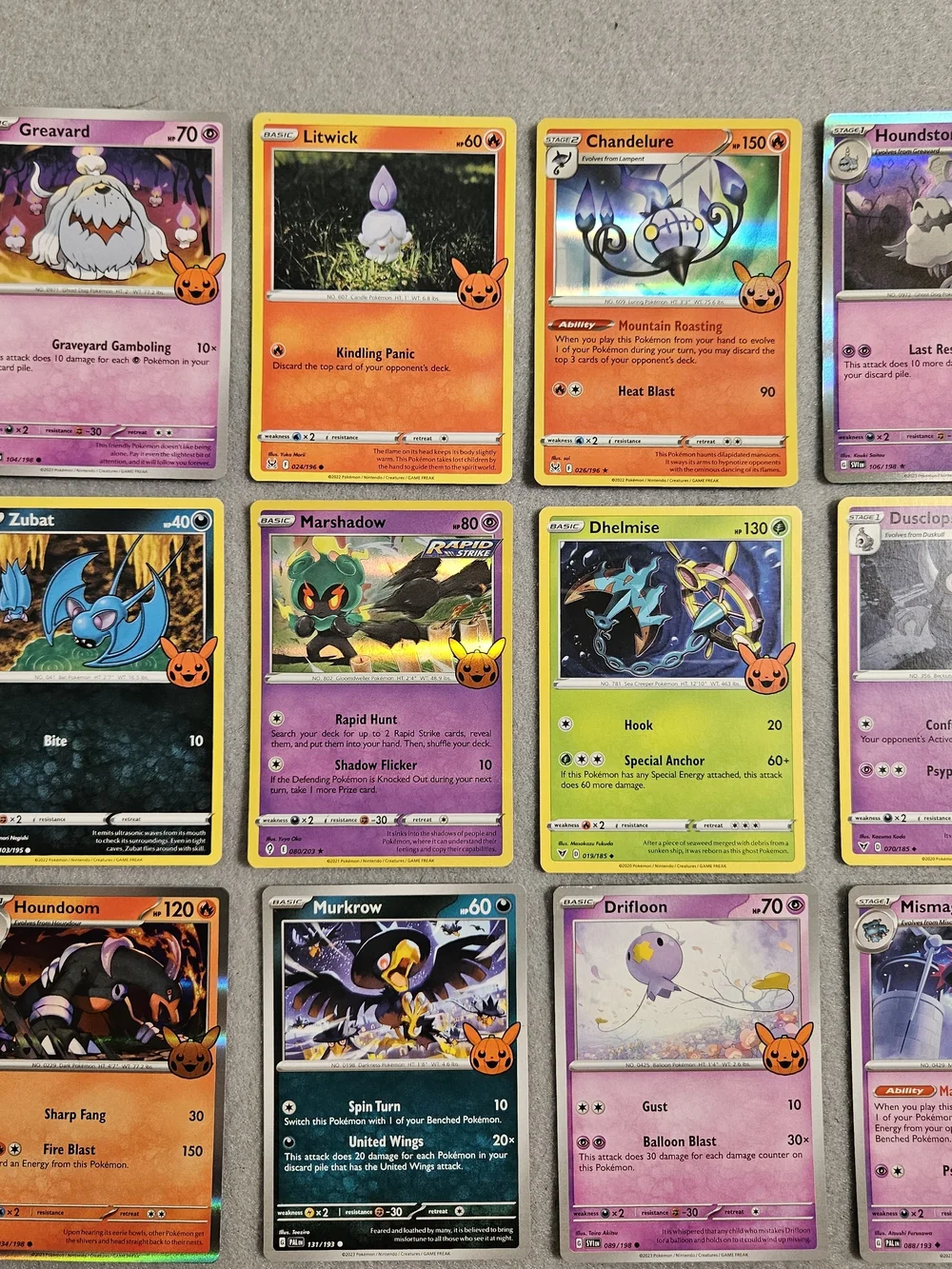 Pokemon Trick or Trade Halloween Complete 30 Card Set
